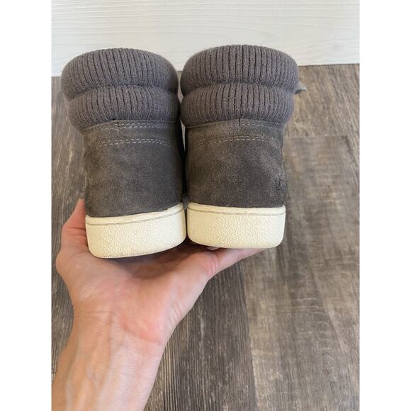 Ugg Shoes Womens Size 7 Gray Olive Trainer Casual Suede High Top Basic Sneakers - Picture 11 of 13
